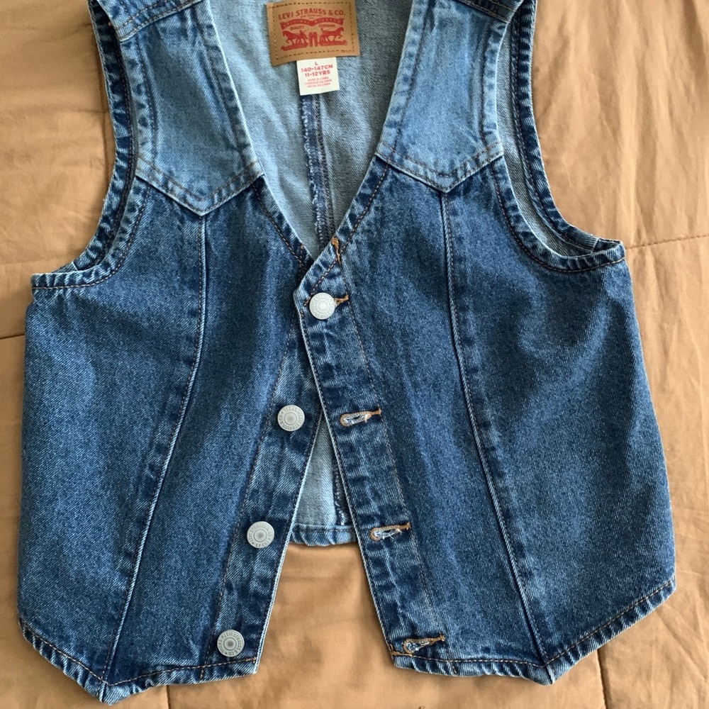 Levi's Light and Medium Blue Denim Vest